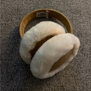 UGG Brown and Cream Plush Earmuffs